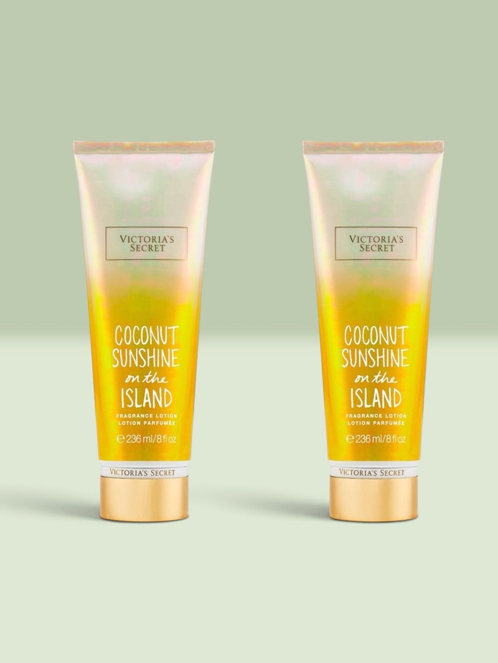 2~Victoria's Secret COCONUT SUNSHINE ON THE ISLAND Fragrance Lotion ~ 8 fl.oz.